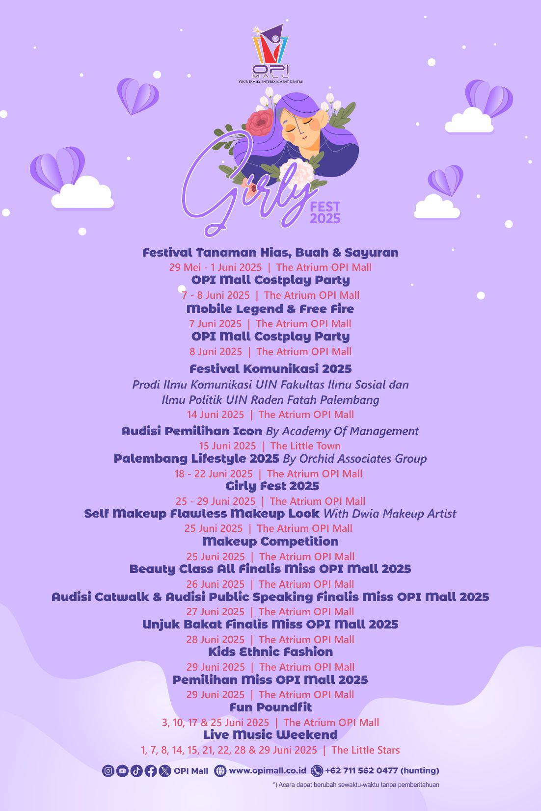 schedule event juni
